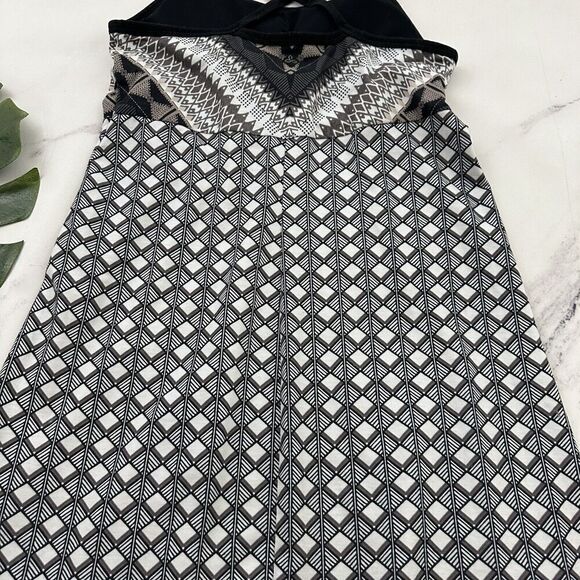 Prana Womens Cora Sundress Size S Black Gray Geometric Print Shelf Bra Stretch - Picture 9 of 10